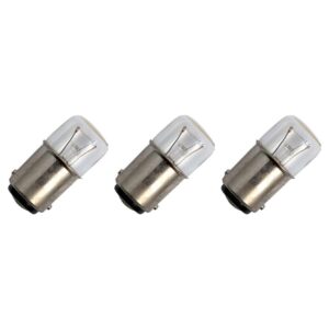 Signaallamp BA15D 6V 2W - 333 mAh - 3 stuks - T16 Gloeilamp Ø16mm - 35mm - 2500K - Dimbaar