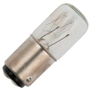 Signaallamp Ba15d 240V 15W - 62 mAh - Per stuk - T16 Gloeilamp Ø16mm - 45mm - 2500K - Dimbaar