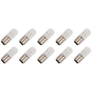 Signaallamp Ba15d 60V 5W - 83 mAh - 10 stuks - T16 Gloeilamp Ø16mm - 45mm - 2500K - Dimbaar