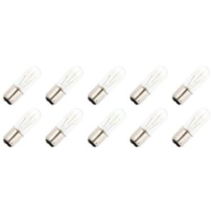 Signaallamp Ba15d 130V 15W - 115 mAh - 10 stuks - T16 Gloeilamp Ø16mm - 54mm - 2500K - Dimbaar