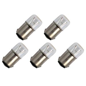 Signaallamp Ba15d 30V 3W - 100 mAh - 5 stuks - T16 Gloeilamp Ø16mm - 35mm - 2500K - Dimbaar