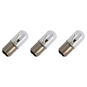 Signaallamp Ba15d 12V 4W - 333 mAh - 3 stuks - T16 Gloeilamp Ø16mm - 45mm - 2500K - Dimbaar