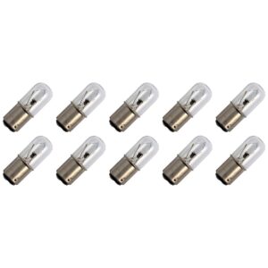 Signaallamp Ba15d 12V 10W - 833 mAh - 10 stuks - T16 Gloeilamp Ø16mm - 45mm - 2500K - Dimbaar