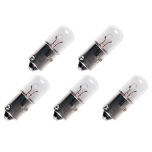 Signaallamp BA9S 6V 5W - 833 mAh - 5 stuks - T10 Gloeilamp Ø10mm - 28mm - 2500K - Dimbaar