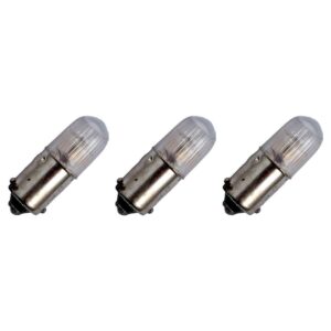 Signaallamp Ba9s 130V - 3 stuks - T10 Neonlamp Ø10mm - 28mm - 2500K - Dimbaar - Rood