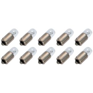 Signaallamp BA9S 6V 0.24W - 40 mAh - 10 stuks - T9 Gloeilamp Ø9mm - 23mm - 2500K - Dimbaar