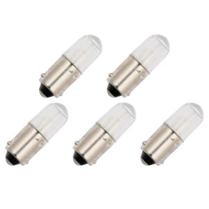 Signaallamp Ba9s 130V - 5 stuks - T10 Neonlamp Ø10mm - 28mm - 2500K - Dimbaar - Mat - Groen
