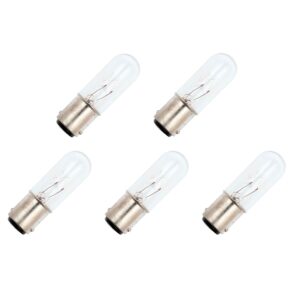 Signaallamp Ba15d 30V 7W - 233 mAh - 5 stuks - T16 Gloeilamp Ø16mm - 54mm - 2500K - Dimbaar