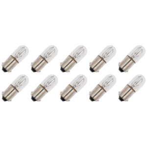 Miniatuur Signaallamp Ba9s 230V 3W - 13 mAh - 10 stuks - T10 Gloeilamp Ø10mm - 28mm - 2500K - Dimbaar
