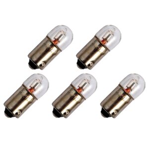 Signaallamp Ba9s 130V - 5 stuks - T9 Neonlamp Ø9mm - 23mm - 2500K - Dimbaar - Rood