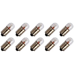 Signaallamp Ba9s 130V - 10 stuks - T9 Neonlamp Ø9mm - 23mm - 2500K - Dimbaar - Rood