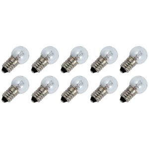 Signaallamp E10 60V 5W - 83 mAh - 10 stuks - G15 Gloeilamp Ø15mm - 29mm - 2500K - Dimbaar