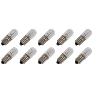 Signaallamp E10 130V 2.6W - 20 mAh - 10 stuks - T10 Gloeilamp Ø10mm - 28mm - 2500K - Dimbaar
