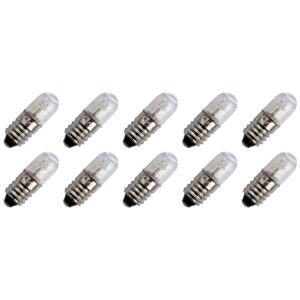 Signaallamp E10 130V - 10 stuks - T10 Neonlamp Ø10mm - 28mm - 2500K - Dimbaar - Rood