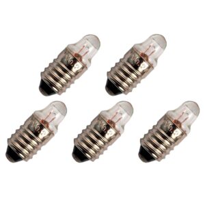 Signaallamp E10 1.2V 0.26W - 216 mAh - 5 stuks - T9 Gloeilamp Ø9mm - 23mm - 2500K - Dimbaar