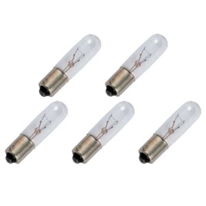 Signaallamp Ba9s 30V 3W - 100 mAh - 5 stuks - T10 Gloeilamp Ø10mm - 40mm - 2500K - Dimbaar