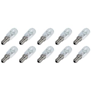 Signaallamp Ba9s 30V 10W - 333 mAh - 10 stuks - T16 Gloeilamp Ø16mm - 48mm - 2500K - Dimbaar