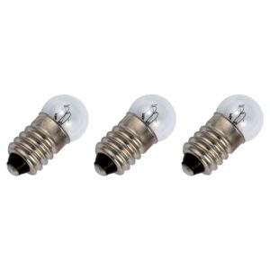 Signaallamp E10 6.3V 2W - 317 mAh - 3 stuks - G11 Gloeilamp Ø11mm - 24mm - 2500K - Dimbaar