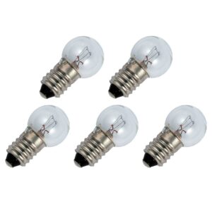 Signaallamp E10 12V 1.2W - 100 mAh - 5 stuks - G15 Gloeilamp Ø15mm - 29mm - 2500K - Dimbaar