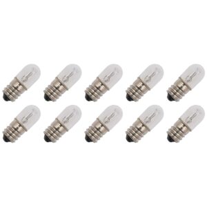 Signaallamp E12 230V 3W - 13 mAh - 10 stuks - T13 Gloeilamp Ø13mm - 33mm - 2500K - Dimbaar