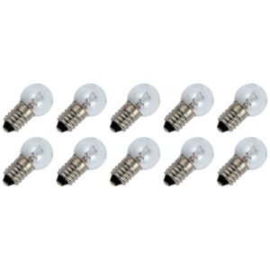 Signaallamp E10 12V 6W - 500 mAh - 10 stuks - G15 Gloeilamp Ø15mm - 29mm - 2500K - Dimbaar