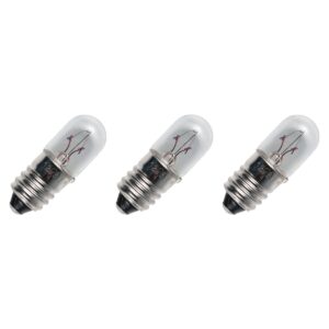 Signaallamp E10 12V 2W - 166 mAh - 3 stuks - T10 Gloeilamp Ø10mm - 28mm - 2500K - Dimbaar
