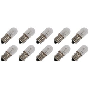Signaallamp E12 230V 5W - 22 mAh - 10 stuks - T13 Gloeilamp Ø13mm - 33mm - 2500K - Dimbaar