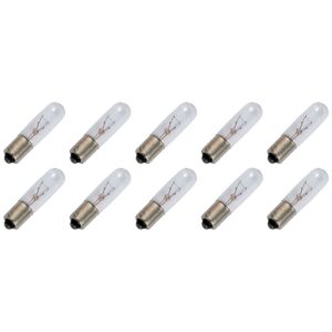 Miniatuur Signaallamp Ba9s 230V 3W - 13 mAh - 10 stuks - T10 Gloeilamp Ø10mm - 40mm - 2500K - Dimbaar