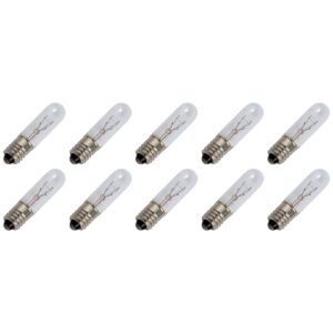 Signaallamp E10 30V 3W - 100 mAh - 10 stuks - T10 Gloeilamp Ø10mm - 40mm - 2500K - Dimbaar