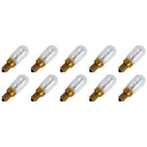 Signaallamp E10 30V 6W - 200 mAh - 10 stuks - T16 Gloeilamp Ø16mm - 48mm - 2500K - Dimbaar