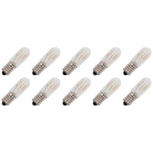 Signaallamp E14 130V 10W - 76 mAh - 10 stuks - T16 Gloeilamp Ø16mm - 54mm - 2500K - Dimbaar