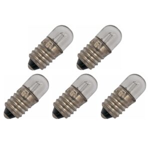 Signaallamp E10 30V 2W - 66 mAh - 5 stuks - T9 Gloeilamp Ø9mm - 23mm - 2500K - Dimbaar