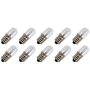 Signaallamp E12 24V 2.6W - 108 mAh - 10 stuks - T13 Gloeilamp Ø13mm - 33mm - 2500K - Dimbaar