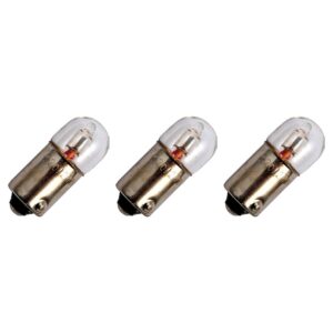 Miniatuur Signaallamp Ba9s 230V - 3 stuks - T9 Neonlamp Ø9mm - 23mm - 2500K - Dimbaar - Rood