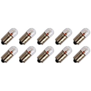 Miniatuur Signaallamp Ba9s 230V - 10 stuks - T9 Neonlamp Ø9mm - 23mm - 2500K - Dimbaar - Rood