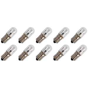 Signaallamp E14 30V 5W - 166 mAh - 10 stuks - T16 Gloeilamp Ø16mm - 45mm - 2500K - Dimbaar
