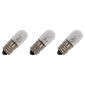 Miniatuur Signaallamp E10 230V 5W - 22 mAh - 3 stuks - T10 Gloeilamp Ø10mm - 28mm - 2500K - Dimbaar