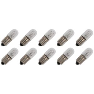 Miniatuur Signaallamp E10 240V 2.4W - 10 mAh - 10 stuks - T10 Gloeilamp Ø10mm - 28mm - 2500K - Dimbaar