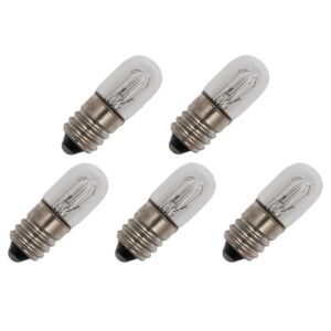 Miniatuur Signaallamp E10 240V 3.6W - 15 mAh - 5 stuks - T10 Gloeilamp Ø10mm - 28mm - 2500K - Dimbaar