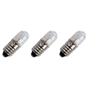 Miniatuur Signaallamp E10 230V - 3 stuks - T10 Neonlamp Ø10mm - 28mm - 2500K - Dimbaar - Rood