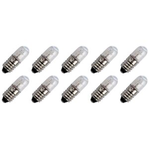 Miniatuur Signaallamp E10 230V - 10 stuks - T10 Neonlamp Ø10mm - 28mm - 2500K - Dimbaar - Rood