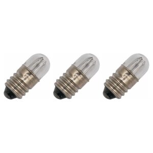 Miniatuur Signaallamp E10 240V 2.4W - 10 mAh - 3 stuks - T9 Gloeilamp Ø9mm - 23mm - 2500K - Dimbaar