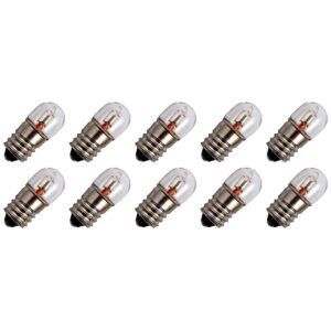 Miniatuur Signaallamp E10 230V - 10 stuks - T9 Neonlamp Ø9mm - 23mm - 2500K - Dimbaar - Rood