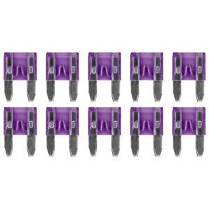 ProRide Steekzekeringen Mini 3A - Paars - Geschikt voor auto, boot en camper - 10 stuks