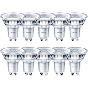 Philips CorePro LEDSpot GU10 4.6W - 355Lm - 2700K Warm Wit licht - Niet Dimbaar - 230V - Ø50mm - LED Spotlamp - 10 stuks
