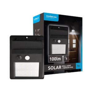 Modee Solar Buitenlamp LED met Bewegingssensor - Wandlamp op Zonne Energie - IP44 - 8.7x11.5cm - Daglicht Wit - 4 stuks