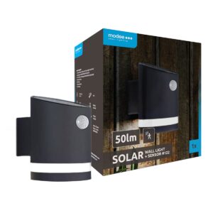 Modee Solar Buitenlamp LED met Bewegingssensor - Wandlamp op Zonne Energie - IP44 - Daglicht Wit - 2 stuks