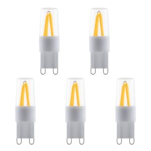 SPL G9 LED Lamp 2W Dimbaar - Warm Wit - 160lm - LED Filament T16 Buislamp - 5 Stuks - 2700K - 230 Volt
