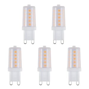 SPL G9 LED Lamp 3W Dimbaar - Warm Wit - 260lm - LED Buislamp T17 - Mat - 5 Stuks - 2700K - 230 Volt