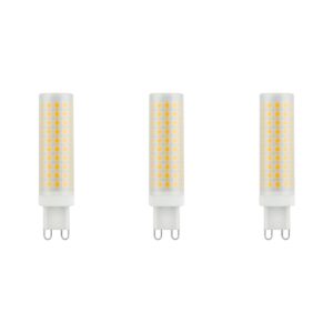 SPL G9 LED Lamp 6W Dimbaar - Warm Wit - 650lm - LED Buislamp T18 - Mat - 3 Stuks - 230 Volt - 2700K
